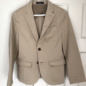 Boys Tan Cotton Blazer